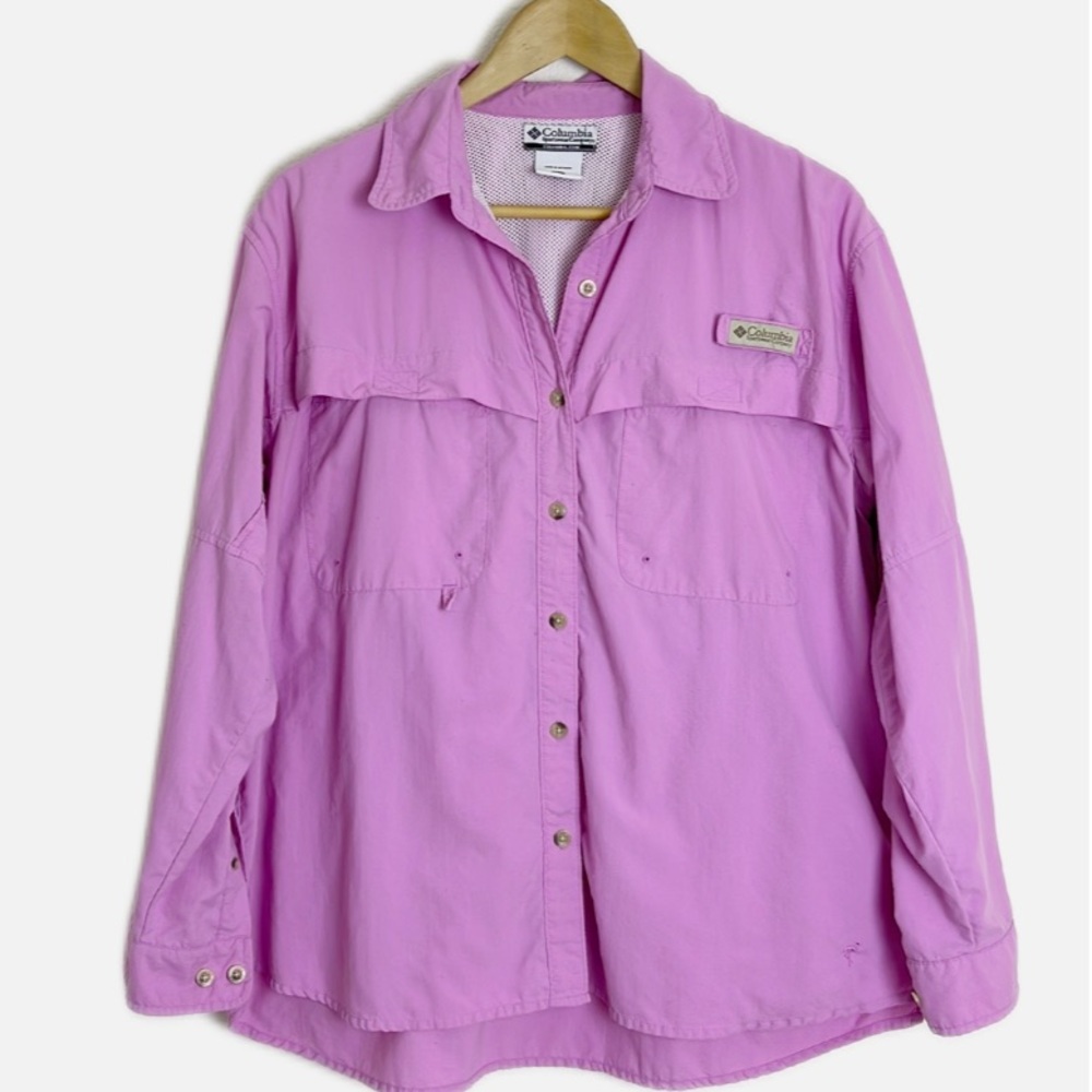 Columbia Purple Long Sleeve Button Down Shirt